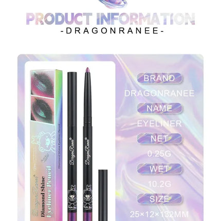 Chameleon Eyeliner Gel Pen Waterproof Shiny Chrome Eye Shadow Liner Pencil Glitter Pearl Green Gold Lying Silkworm Eyes Makeup