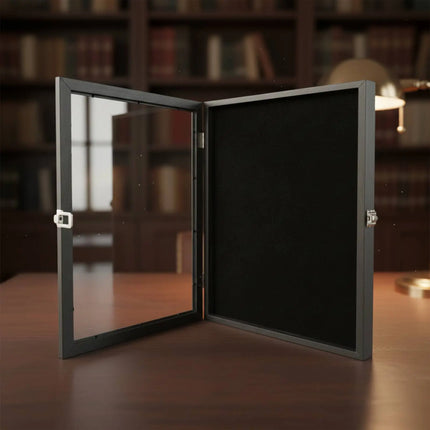 Badge Display Frame Transparent Front Medal Display Frame Badge Collector Box Dustproof Wall Mounted Collection Case