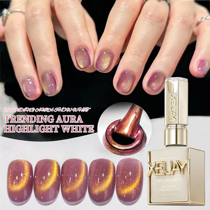 15ML Rainbow Cat Eye Nail Polish Gel Phototherapeutic Gel Soak Off Nail Magnetic Gel Polish Nail Art DlY For Salon At Home