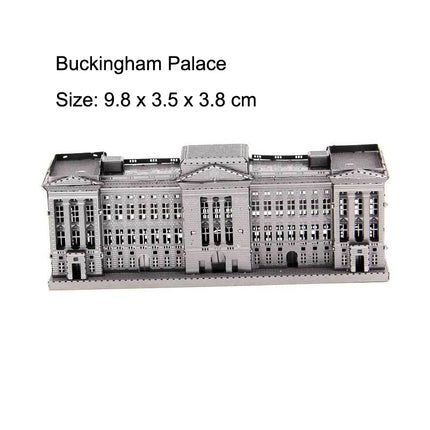 3D Metal Puzzle building Maya Pyramid Merry-Go-Round Drilling well model KITS Assemble Jigsaw DIY Puzzle Gift Toys For Children
