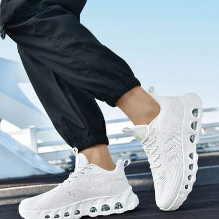 Men's air cushion casual sneakers spring summer lightweight outdoor racing running shoes breathable plus size speed sports shoes