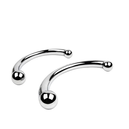 Metal Balls Double-Head Anal Plug G Spot Prostate Massage Stick Anal Hook Butt Plug Vaginal Anal Expansion Stimulator Sex Toys