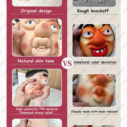 Funny Pimple Popper Squishy Toy Fast Rebound Squeeze Face Model Stress Relief Fidget Toys for Adults & Kids Funny Gag Prank Gift