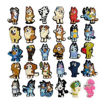 30pcs suit cartoon cute blue hole shoes decorative buckle DIY garden shoe buckle accessories