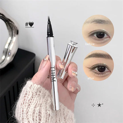 Waterproof Wild Eyebrow Pen 2/4 Separated Head Natural Brow Makeup Quick-Drying Creation of Ultra-Fine Lasting Liquid Eyebrow