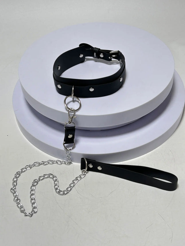 Women's Body Belly Band Neck Drawstring Collar Collar and Leash Set for Women Fetish Couple Game Role Play Props AccessorieSs