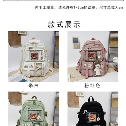 Fashion Girls Backpack New Large Capacity Korean Style Women Backpacks Cute Student School Backpack Versatile Women's Bag