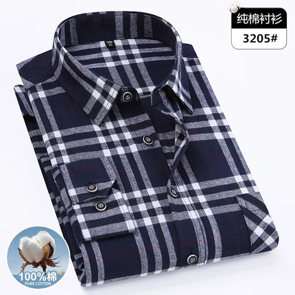 11XL Fits 160 KG Men's Flannel Shirts Long Sleeve Big and Tall 100 Cotton Men's Plaid Flannel Shirts Long Sleeve with Pockets