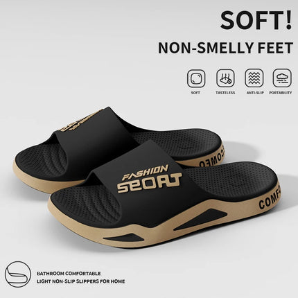 High Quality Men's Summer Fashion Thick Sole Sandals,Viral Beach Pool Slides,Non-Slip Bathroom Slippers,Trendy Male Sports Shoes