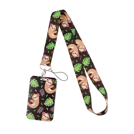 New Sakura Cherry Blossoms Flower lanyard card ID Badge Holder Keychain Pass Gym Mobile Kids Key Holder Key Rings Gift