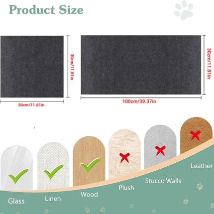 Cat Crawling Mat Climbing Frame Protection Sofa Anti Cat Scratch Trimmable Self-adhesive Felt Fabric Carpet Post Board Cats Toy