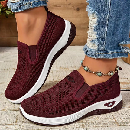 Women's shoes, women's sports shoes, lazy people can wear breathable casual shoes with mesh