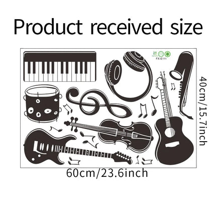 Guitar Piano Music Music Classroom Bedroom Bedside Porch Home Wall Decoration Wall Stickers Wall Sticker Bedroom