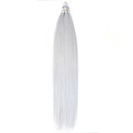 28 Inch Ariel Straight Pony Hair Bundles Crochet Braids Hair Synthetic Braiding Hair Ombre Brown Soft Crochet Hair Extensions