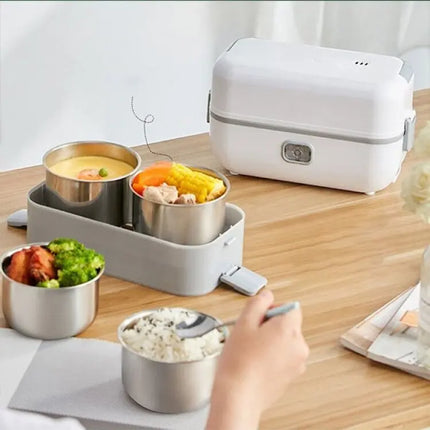 Portable rice cooker insulated meals a musthave portable insulated lunch box office workers Bento Box SelfHeating Steaming Box