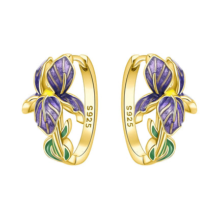 Original 2026 S925 Sterling Silver Zircon 18K Gold Lining Vintage Hoop Earrings for Women Birthday Party Wedding Gift Jewellery