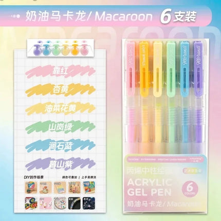150/6 Colors Colors Large Capacity Acrylic Gel Pen 1.0mm Painting Drawing Student Writing Pen Office School Supplies Stationery