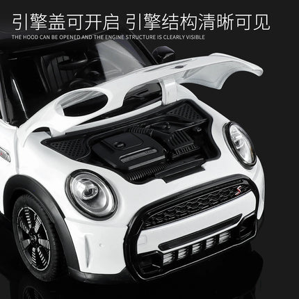 1:18 BMW Mini Cooper S Alloy Metal Diecast Model Car Home Trendy Ornaments & Computer Desktop Decoration High Simulation Vehicle