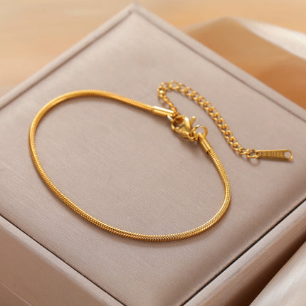 Skyrim Stainless Steel Gold Color Bracelet Twist Figaro Cuban Chain Bracelets Women Trendy Minimalist Jewelry Gifts Wholesale