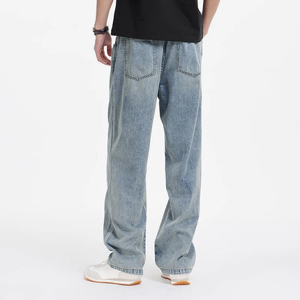 Semir Men Pants Denim American Vintage Loose Straight Leg Trendy Fashion Comfort Commute 2026 Summer Casual Style Top