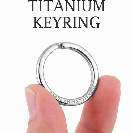 Black Titanium Keyring Car Men Flat Key Chain Rings Holder Lightweight EDC ARC Keychain Buckle for Accessories Gadgets Wholesale