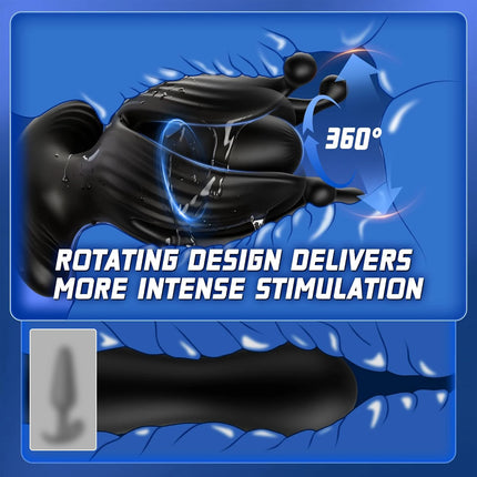 Male Sex Toys Prostate Massager Anal Vibrator for Men Anal Plug 9 Tension Shock Flapping Thrusting Vibrating Butt Plug for Gay