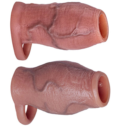 Enlarged and Thicken Cock Sleeve Lock Sperm Penis Ring Adult Men Sex Toy Soft Silicone Dick Sleeve Enlargement Male 18+ Sexy Toy