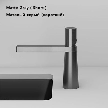 Modern Basin Faucet Brass Bathroom Sink Faucet Hot and Cold Water Mixer Tap WC Deck Mount Washbasin Faucets Bathroom Accessories