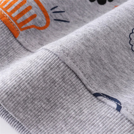Jumping Meters 2-7T New Arrival Cars Print Boys Girls Sweatshirts Autumn Spring Kids Clothes Hot Selling Shirts Tops Baby
