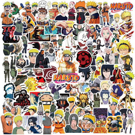 50/100PCS Naruto Anime Sasuke Decals Graffiti Stickers Phone Guitar Laptop Notebook Suitcase Waterproof Sticker Kids Toys