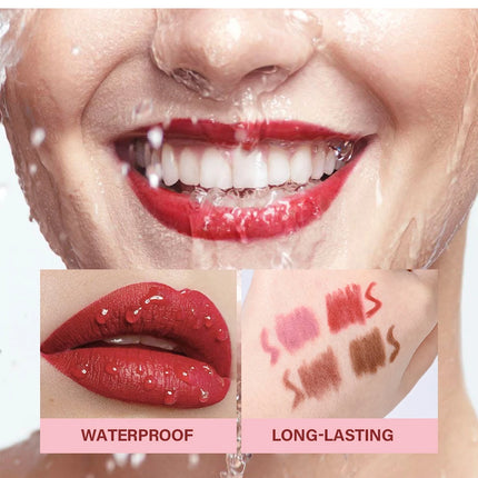 Lakerain Easy To Wear Non-stick Cup Lip Contouring Lip gloss lipstick Pen 4 Colors Lipliner Pencil Waterproof Matte Cosmetics