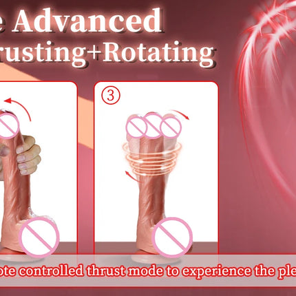 Realistic Dildo Vibrator for 18+ Women Suction Cup 9 Vibrations 3 Thrusting Swing Heating Modes APP Remote Control Adult Sex Toy