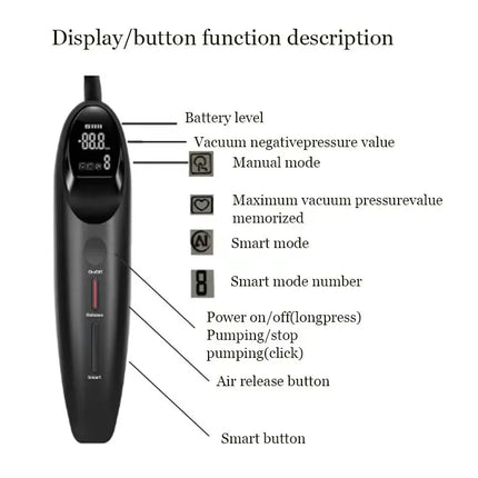 Electric Handle For Acrylic Penis Pump Smart Intelligent Charging Sex Toy Accessories hot, Extraction suction Air Sex Machines