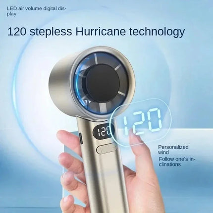 5000mah Handheld Mini Fan Electric Hand Fans Ice Compress High-Speed Cooling USB Rechargeable Portable LED Display Fan