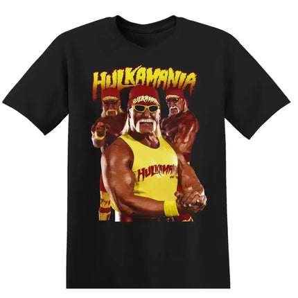The Rock Wrestling T-Shirt Black WWE Jeff Hardy Wrestling Tee Randy Orton Ray Mysterio Wrestling T-Shirt WWE Oversize Casual Top