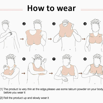 Silicone Breast Forms Realistic Fake chest Tits U-CHARMMORE  Enhancer Crossdresser Drag Queen Shemale Transgender Crossdressing