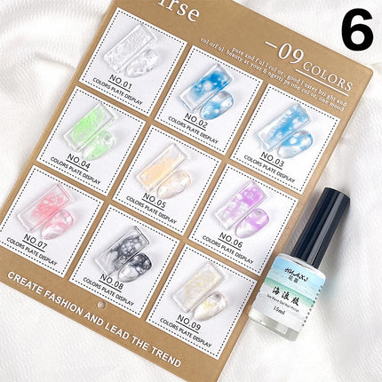 Quickly Blooming Nail Polish Bubble Colorful Ocean Wave Gel DIY Nail Art Blossom Gel Semi Permanent Soak Off Marble Gel Polish