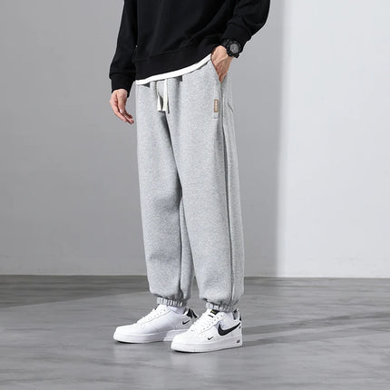 2024 New in Spring Sweat Pants Men Loose Drawstring Jogger Sports Trousers Male Autumn Big Size Casual Sweatpants Plus Large 8XL