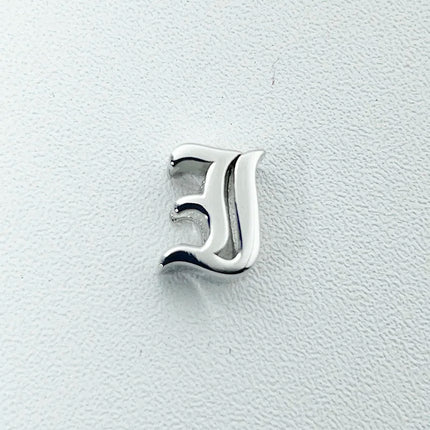 Unique Real 925 Sterling Silver Old English Letter A-Z Initial Charm Pendant For Women Girls Men Spiriti Jewelry Gift For Friend