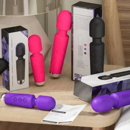 AV Vibrator Wand Personal Massager Clit Stimulator Sex Toy for Women 20 Patterns 8 Speeds Rechargeable Mini Vibrators Adult Toys