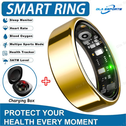 Smart Ring Bluetooth Call Heart Rate Blood Pressure Monitor Men Womenes Smartring 5ATM Waterproof Health Multi Sports Ring 2026