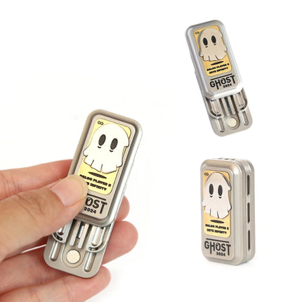 Ghost  Fidget Slider Tuning Fork Slider Metal Fidget Toys ADHD Anti-anxiety Office Desk Toys Adult Stress Relief Toys Kids Gifts