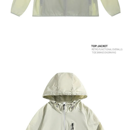 Men's Summer Thin Fishing Jacket UPF50+ UV Protection Quick Dry Hat Outdoor Clothing Breathable Tight Fit Linen Polo Shirt