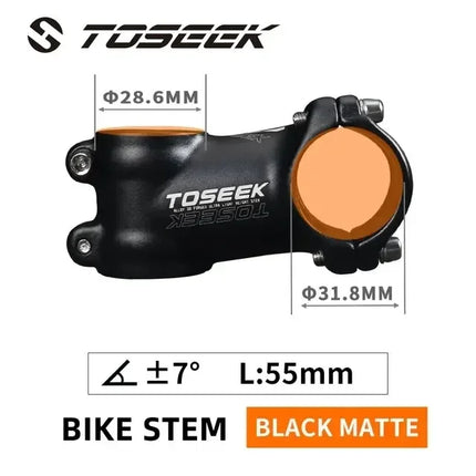 TOSEEK Bicycle Handlebar Stem 60/70/80/90/100mm MTB Stem 28.6mm 31.8mm Negative Power Mtb Lightweight Road Bike Table