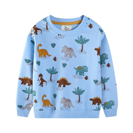 Jumping Meters 2-7T Long Sleeve Green Cars Boys Sweatshirts Shirts Kids Clothes Autumn Spring Children Clothing Sportshirts Tops