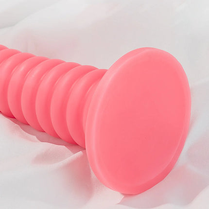 Gradient Pink Anal Plug Massager With Threaded Suction Cup Rear Multi-size Unisex Extra Long Anal Plug Adult Erotic Sex Toys