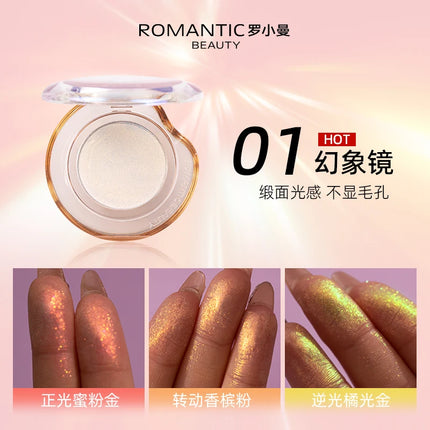 Romantic Beauty Iluminador Maquillaje Chameleon Highlighter Eye Palette High gloss Powder Body and Face Pearl Brightening