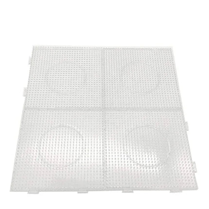 Fuse Beads Boards 5mm Large Clear Plastic Pegboards for Kids Craft Beads Pixel Puzzle Pegboards Creative Handmade Craft Toy Gift