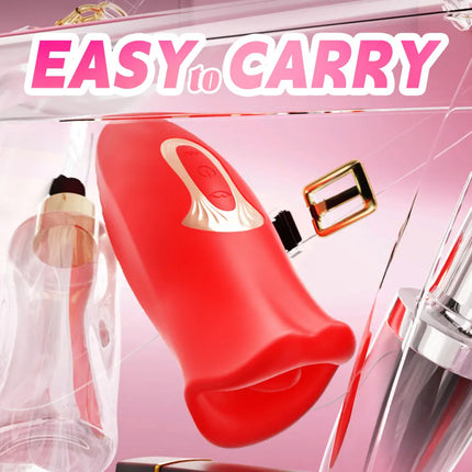 Tongue Rose Vibrator Clitoral Vibrator Vaginal Massager Oral Sex Vibrator Nipple Clitoral G-Spot Stimulator Female Sex Toy