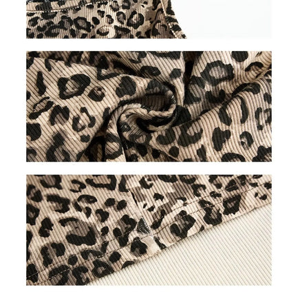 American Sle Leopard Print Lace Crop Top Women's Svel Outerwear Summer New Design Sensation Small irt Ciwalk Outfit